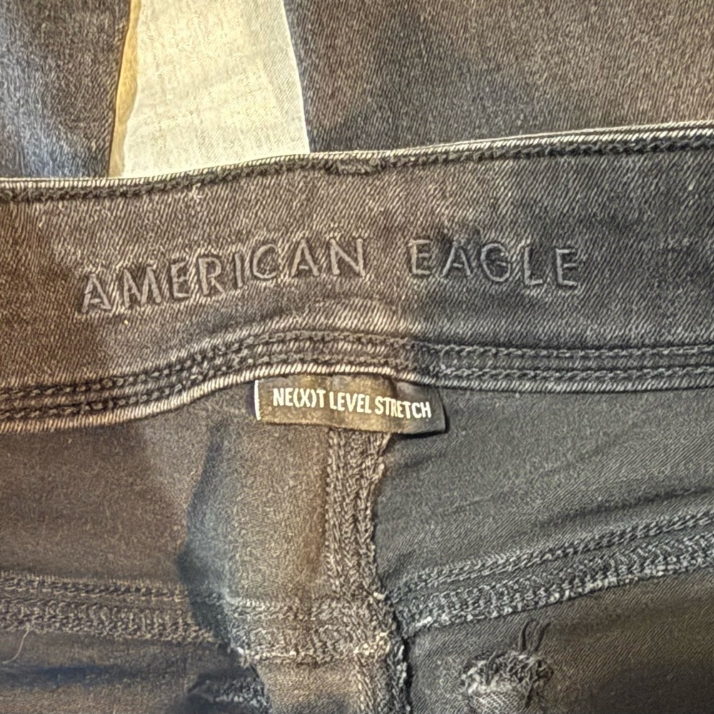 American Eagle next level stretch charcoal jeans size 4 - Picture 2 of 4